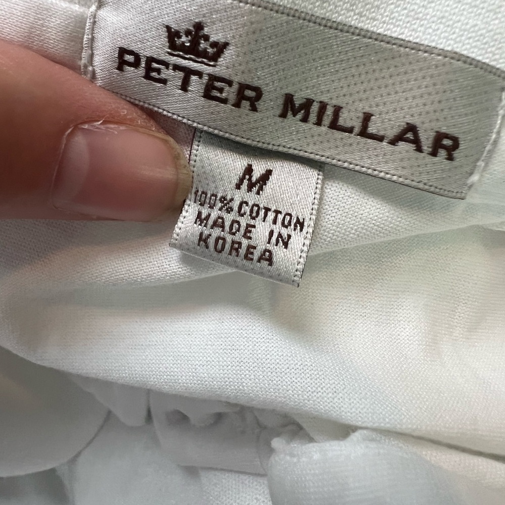 Peter Millar White Men Polo- Medium - Picture 7 of 9